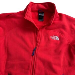 The North Face Summit Series Womens Red Full Zip Fleece Jacket M Medium